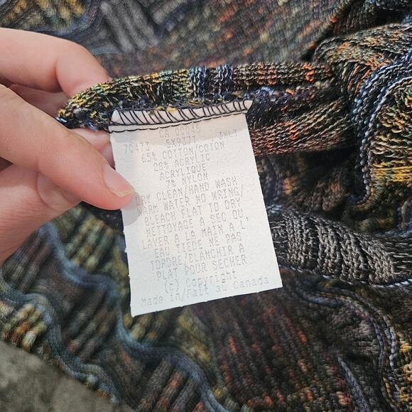 Tundra 3D Textured Vintage Crewneck Wavy Pattern Mens 3XL Tall Grandpa Sweater - Picture 6 of 7